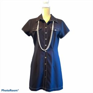 All That Jazz Black Dress white stitch